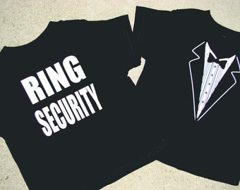 Ring Bearer, Ring Security shirt Tuxedo - RING SECURITY Tshirt-Child size Tux shirt-Free US Shipping - 2018 I do, Rehearsal dinner tux