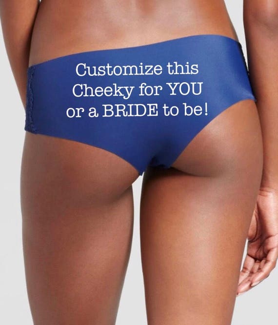 Customize this blue panty for you or a bride to be * FAST SHIPPING * Bachelorette Party Gift, Personalized Panties, Custom Underwear