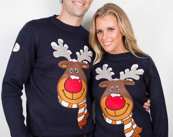 Ugly Christmas Sweater - Our Classic Rudolph Christmas Sweater - The Classiest Christmas Sweater You Will Find This Side of Christmas