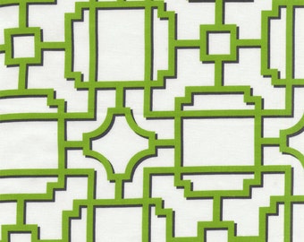 100% premium quilting cotton fabric by the yard, Mod Lattice in green by Paula Prass for Michael Miller. Need more fabric yardage? Just ask.