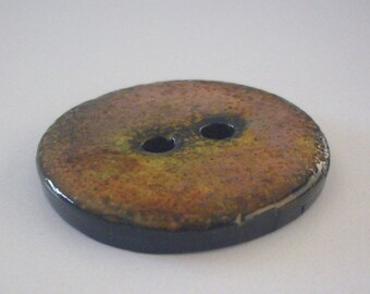 Large button handmade 4 cm - polymer clay