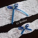 Scalloped White Satin Bridal Wedding Garter Set