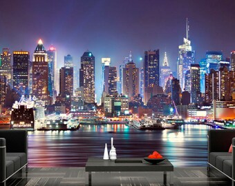 manhattan wall decal etsy