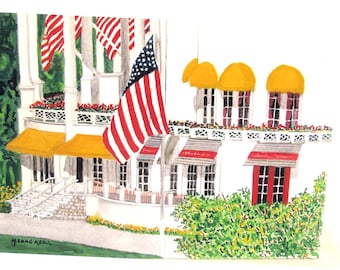 Original watercolor - GRAND HOTEL - Mackinac Island, Michigan