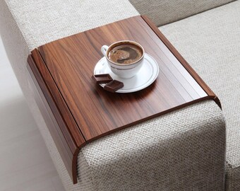 Sofa Arm Tray, Sofa Tray Table, Coffee Table, Sofa Table, Wood Tray, Sofa Arm Table, Gift, Home&Living, KNDC3040TB