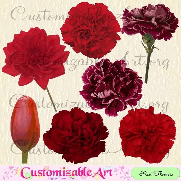 Red Flower Clipart Digital Clip Art Images Burgundy Red Flower Clipart Digital Clip Art Images Burgundy