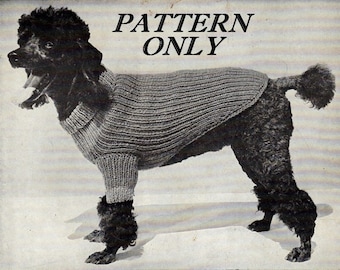 Knit pattern - Dog sweater - pdf instant download