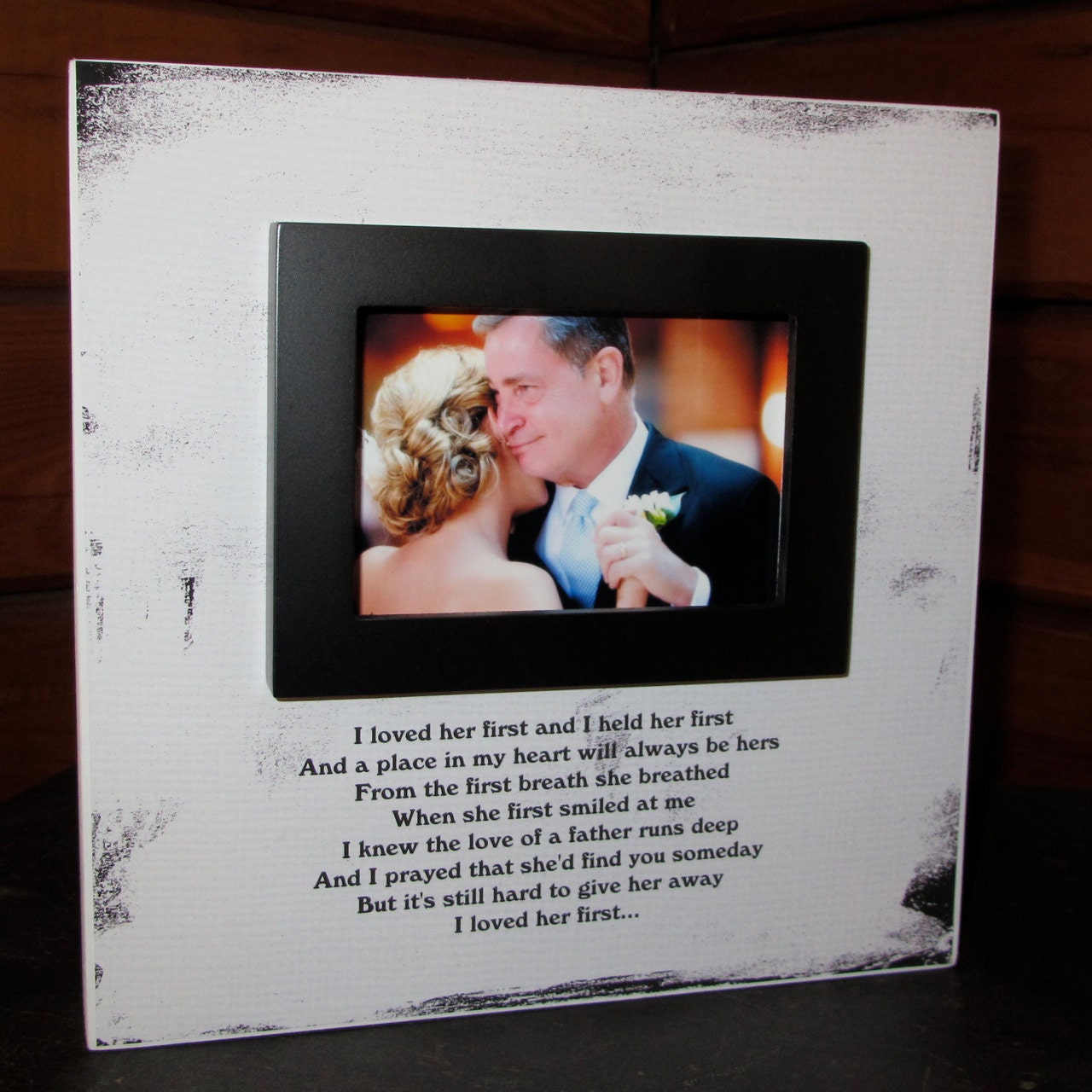 Father Of The Bride Dad Wedding Picture Frame Wood Box I Zoom
