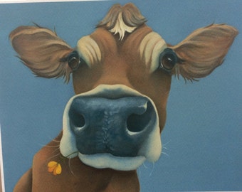 Buttercup the jersey cow painting