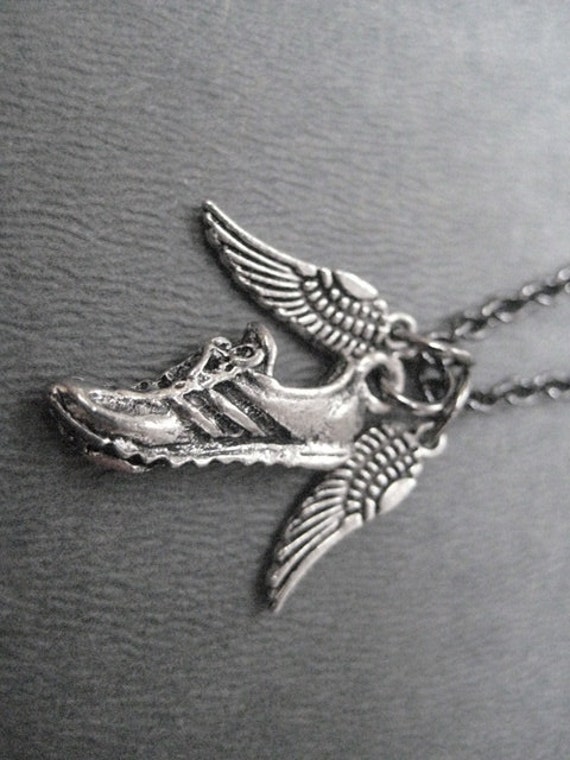 Running Shoe With Wings Necklace Running Shoe With Wings Necklace