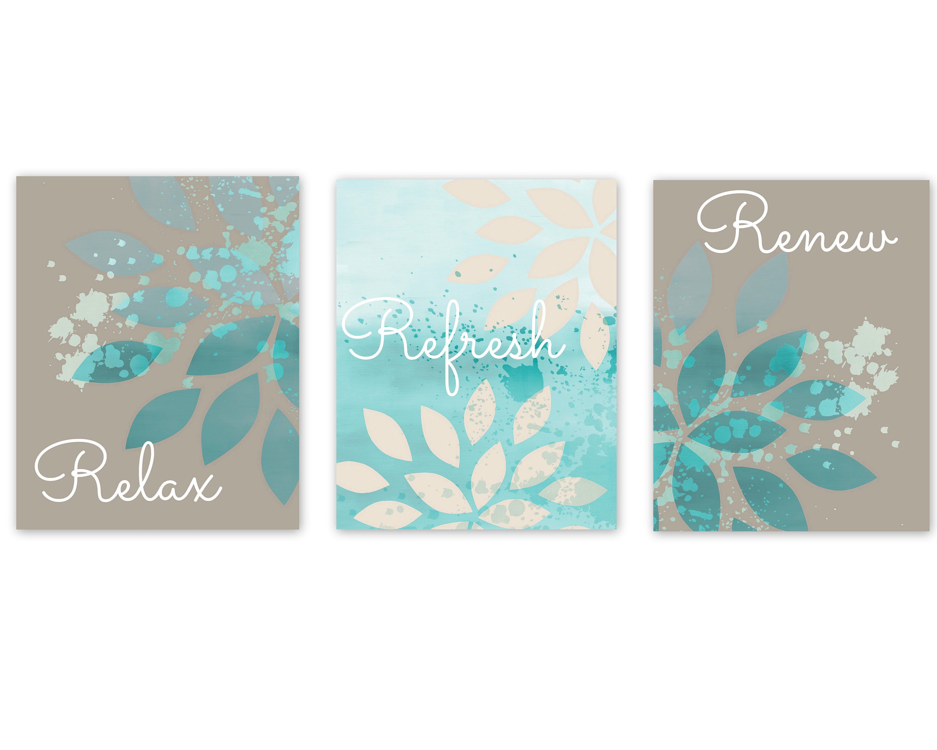 Bathroom Wall Decor Taupe Teal Bathroom Decor Turquoise