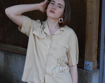Harriet Silk Short Sleeve Blouse.