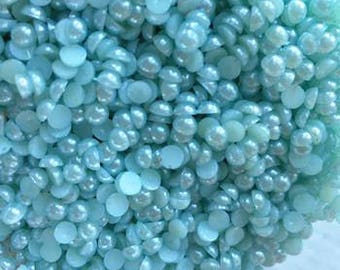 Flat Back Pearls - 4mm - 01 - Bright Blue