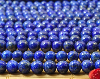 A grade-68 of Lapis Lazuli smooth round beads in 5mm