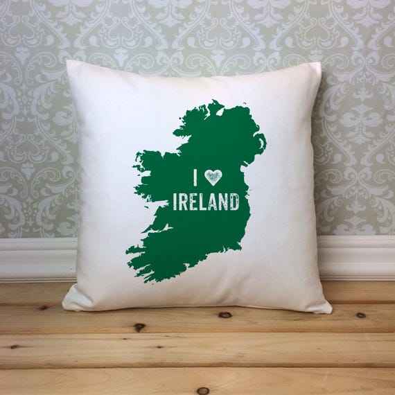 I Love Ireland Pillow Cover Irish Green Decorative Pillow