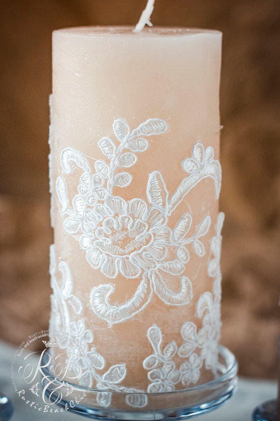 Lace Unity Candle Set Rustic Wedding Vintage Candles Ideas Country Holder 3pcs Lace Unity Candle Set Rustic Wedding Vintage Candles Ideas Country Holder 3pcs