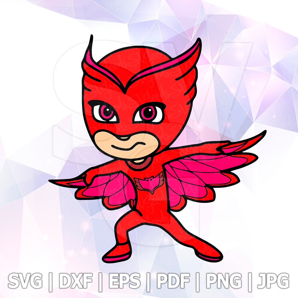 Download PJ Masks Owlette Layered SVG DXF Eps Cut Files Cricut Designs