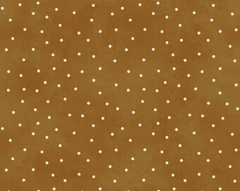 Scattered Dots - Gingerbread by Maywood Studio (8119-T) Cotton Fabric Yardage