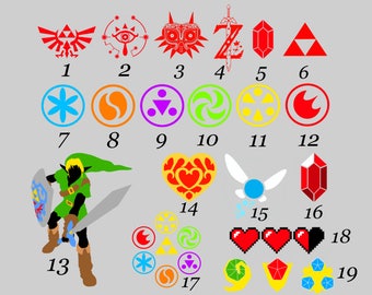 Itty Bitty Stickies - Zelda Themed Decals