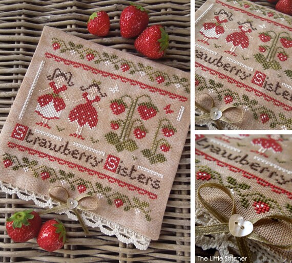 The Strawberry Sisters PDF Digital Cross Stitch Pattern