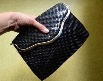 Black Metal Mesh Vintage Purse
