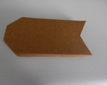 20 Blank Kraft Hang Tags Pennant Shape Gift Tags