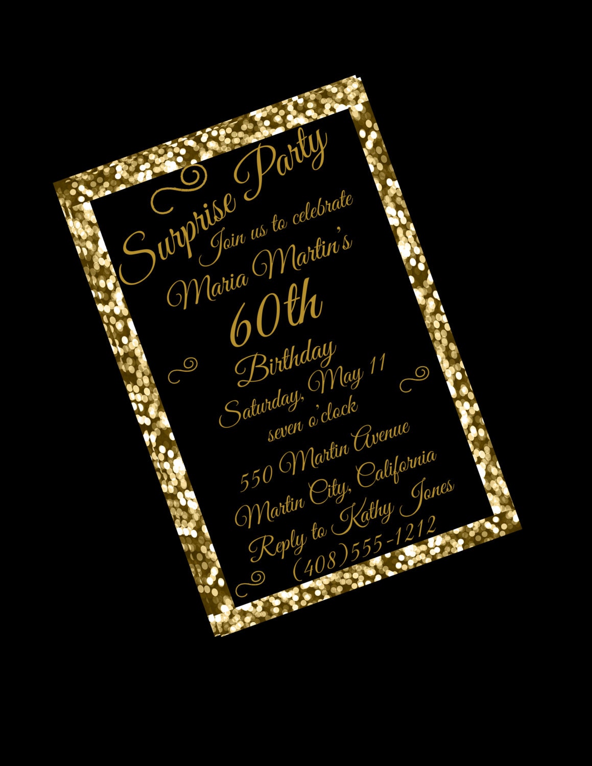 60 invitations birthday