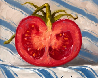Half #5 - Fine Art Giclee Print - Original Oil Painting - Still Life - Kitchen Decor