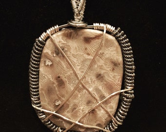 Spiral Bound Petoskey Stone Pendant