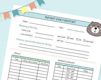 baby daily report sheet