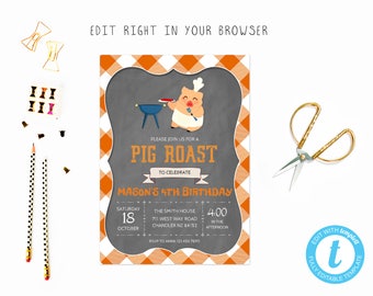 pig roast invitation template