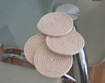 Rope coasters drink coasters coasters glas coasters handmade coasters handmade home decor