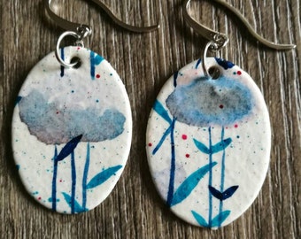 Watercolor Paintings Earrings