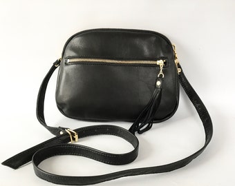 AW13 Leather bag in black