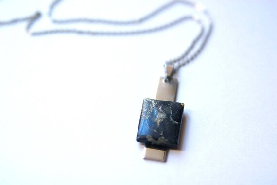 Natural Covelline Jewelry, Gemstone Necklace, Pendant Cabochon, Covelline Gift for Her, birthstone