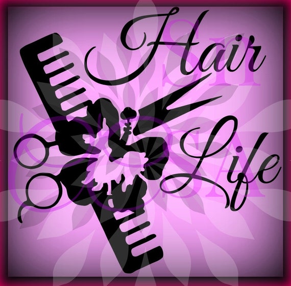 Download Hair Life SVG Hello Gorgeous 2018 Cut Scissors Comb Dryer