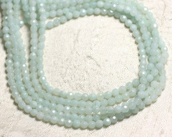 10pc - stone beads - Amazonite faceted balls 4mm - 4558550082268