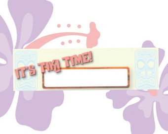 Tiki Party - Table/Name Cards, Printable, Vintage Style. Perfect for Luau, Tiki Party, Birthday, Wedding or Graduation!