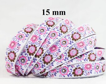 to order! 10 m couture lace embroidered jacquard * 15 mm wide