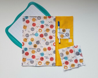 Slate with cloth pouch