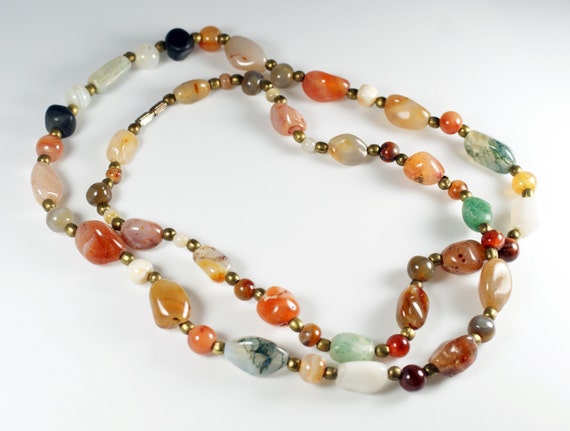 Download Gemstone Bead Necklace Agate Necklace Vintage Chinese