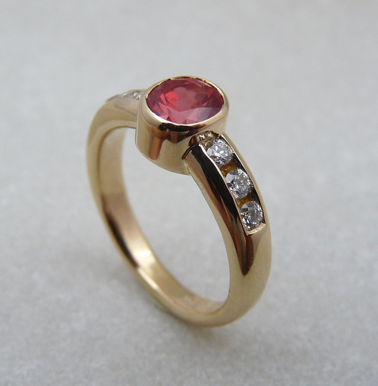 Tanzanian red spinel ring natural spinel rings red stone