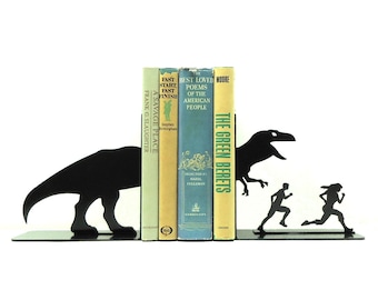 T-Rex Attack Bookends