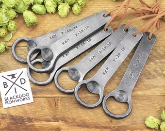 Personalized Bottle Opener | Personalization Gift, Hand Forged Iron, Custom Beer Opener | Great Gift for Men, Groomsmen, or Fathers Day