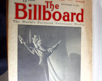 the Billboard weekly magazine 9-12-1936- Loper & Hayes
