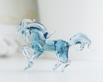 glass horse sculpture, blown glass animal, collectible figurine, glass miniature horse, glass pets figurines, murano glass, stained glass