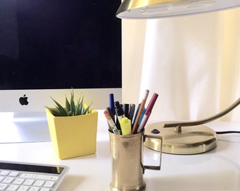 Brass Pencil Cup / Pencil Holder / Desk Accessory