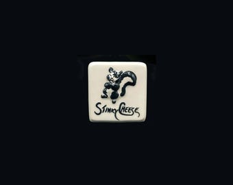 Stinky Cheese Skunk Pottery Refrigerator Trinket Box