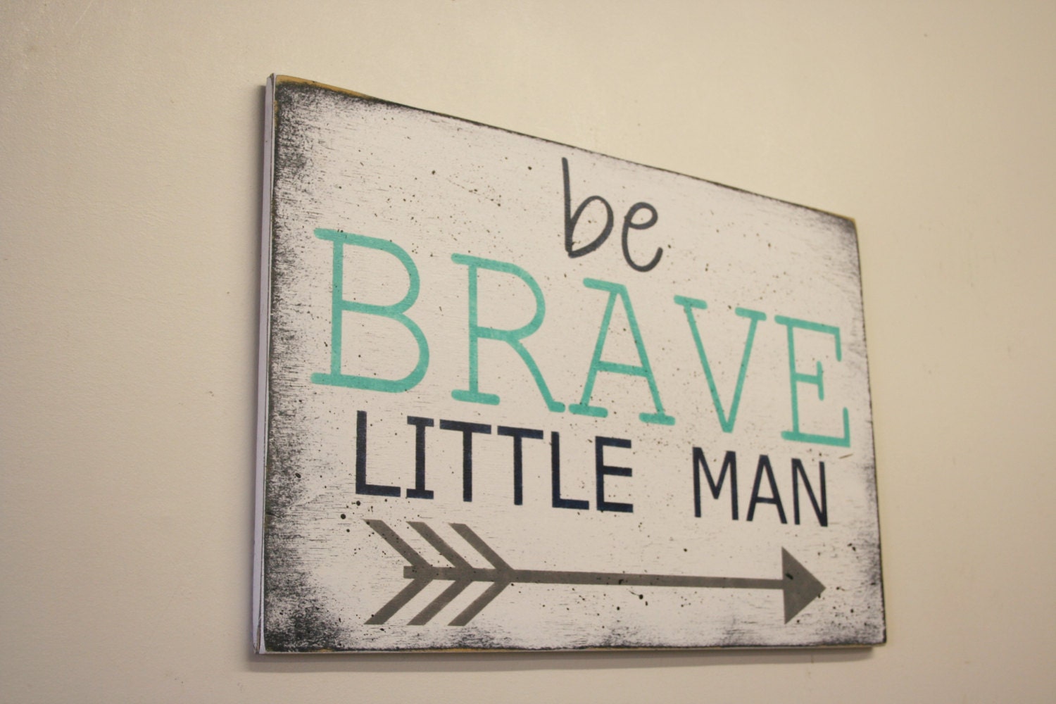 Be Brave Little Man Wood Sign Boys Nursery Decor Tribal