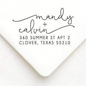 Personalized Self Inking Return Address Stamp - self inking address stamp - Custom Rubber Stamp, calligraphy stamp A71